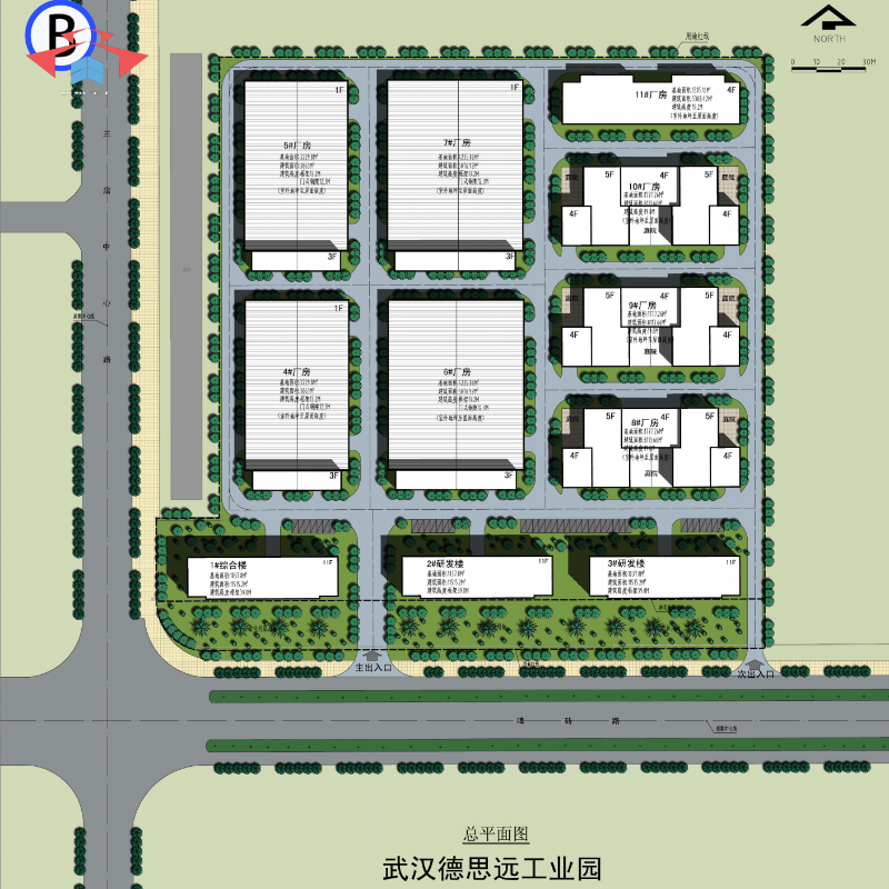 德思遠工業園彩平圖